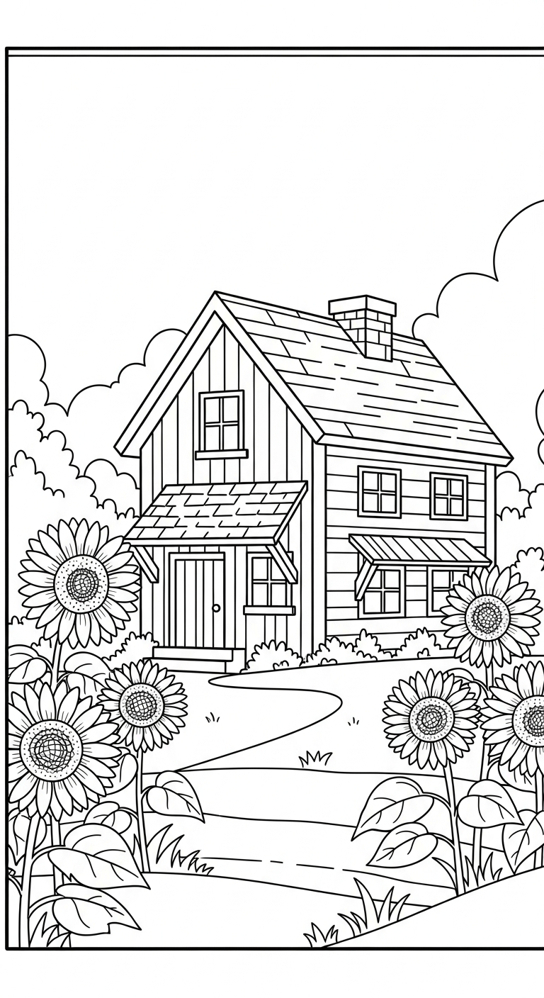 tải tranh tô màu hoa hướng dương miễn phí