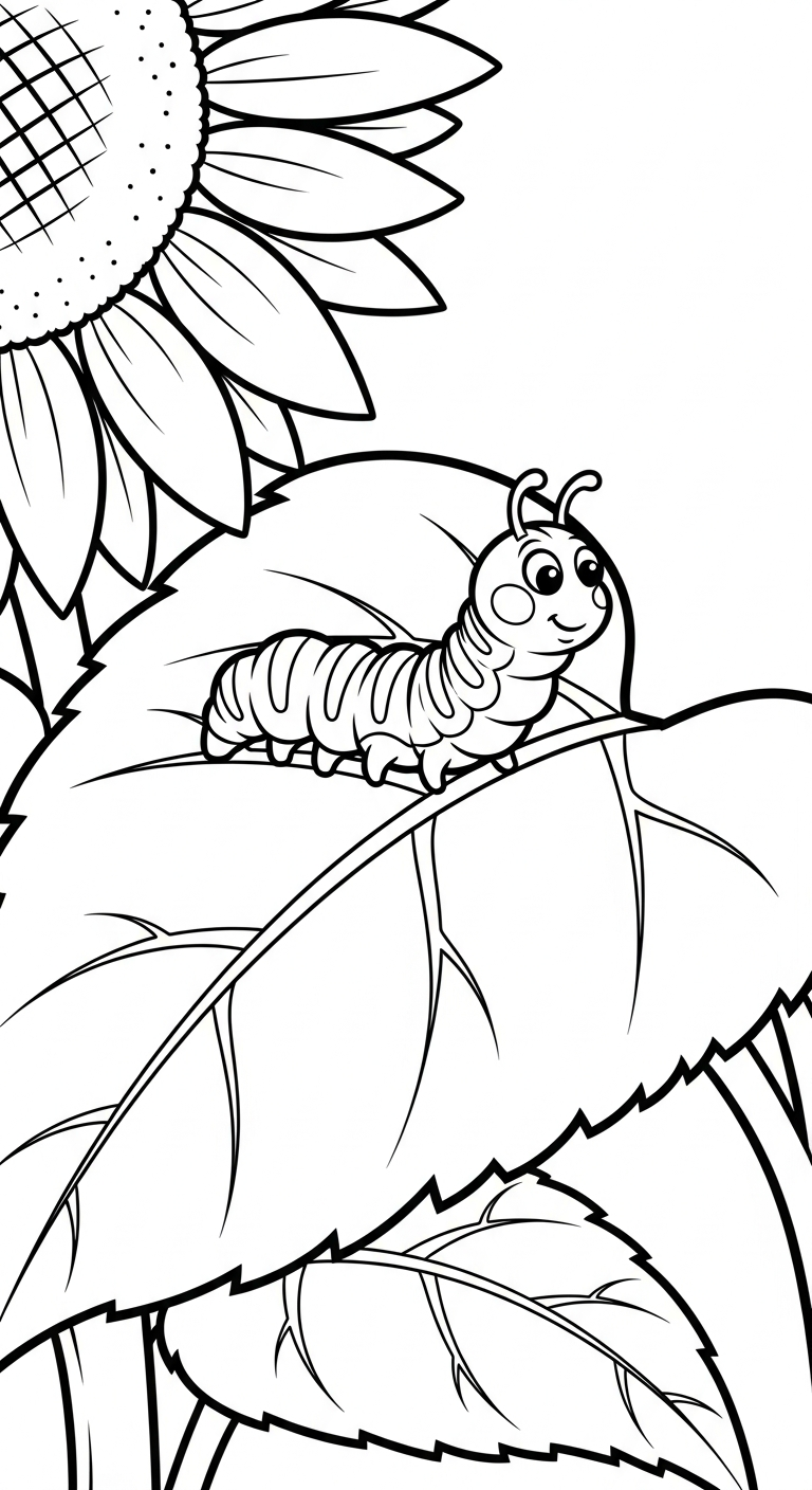 hình tô màu hoa hướng dương cho bé 4 tuổi