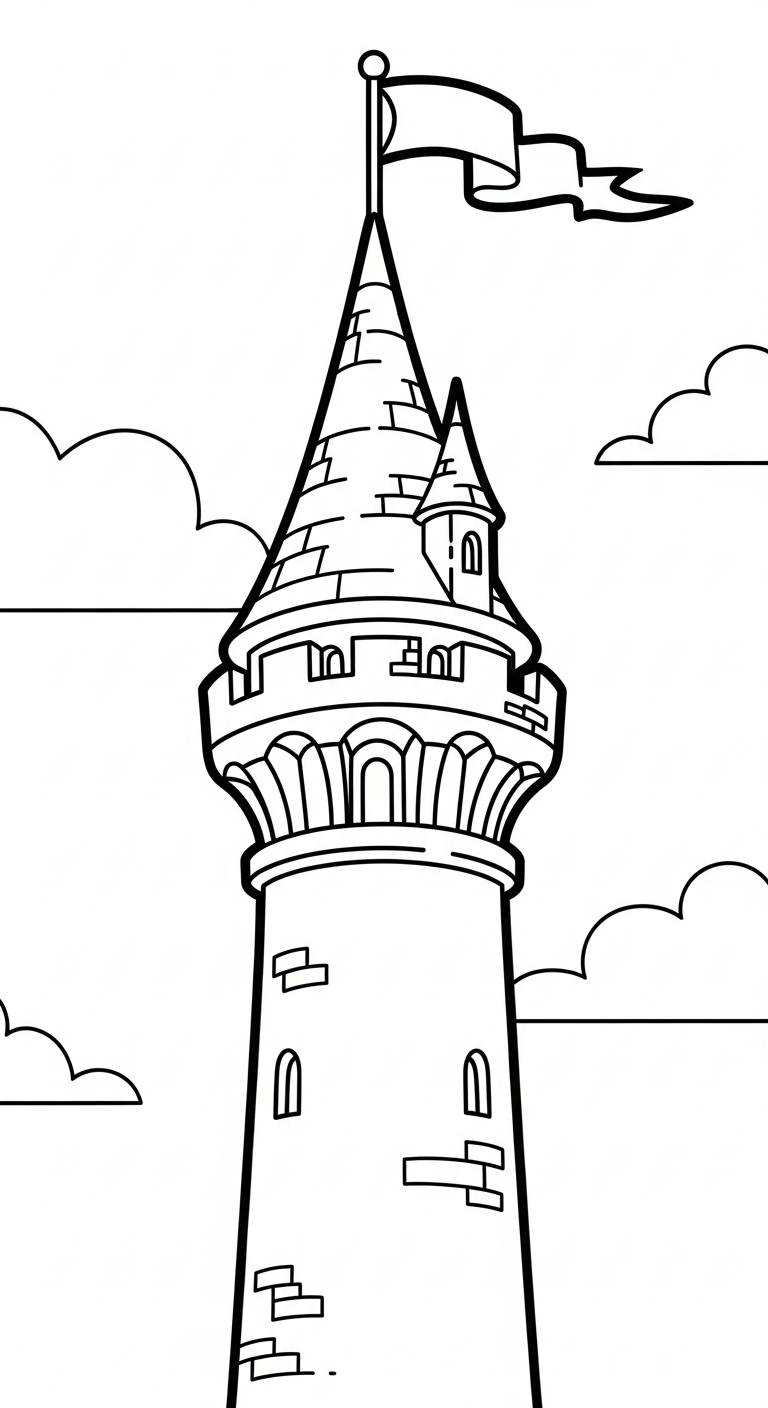 tải hình tô màu lâu đài cho bé 7 tuổi