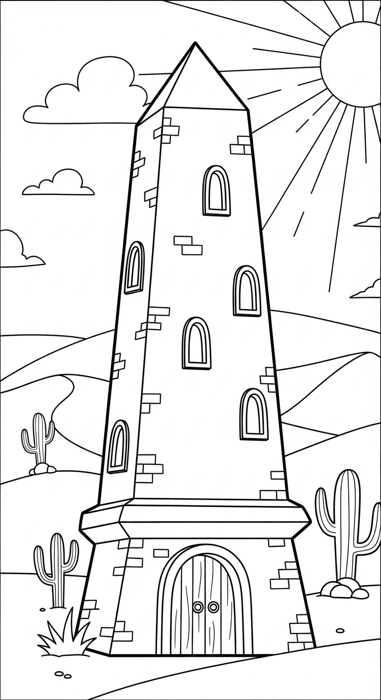 in tranh tô màu lâu đài miễn phí