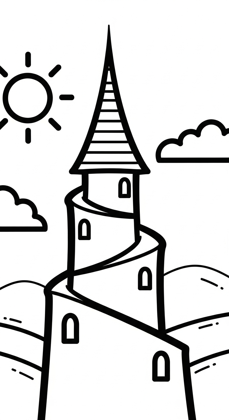 tranh tô màu lâu đài miễn phí