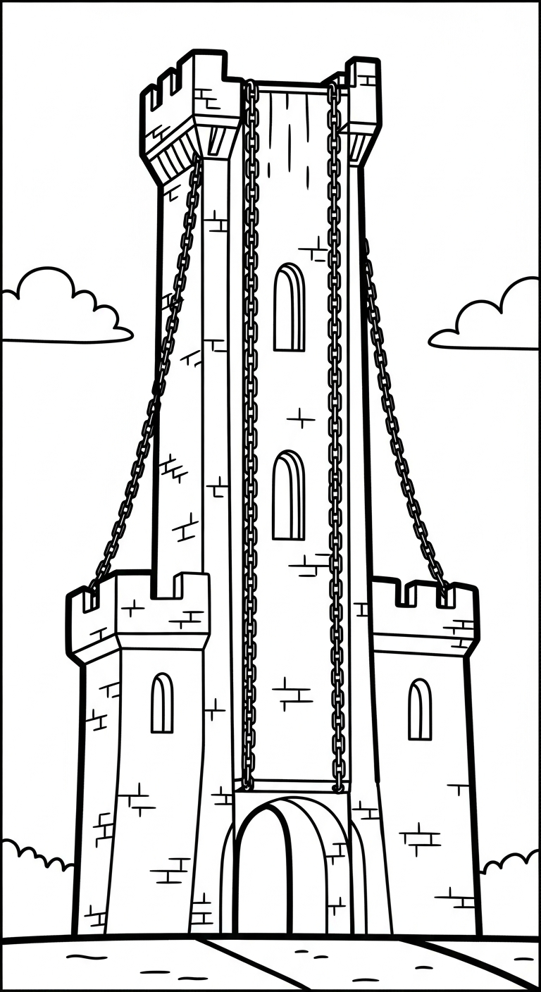 download tranh tô màu lâu đài cho bé