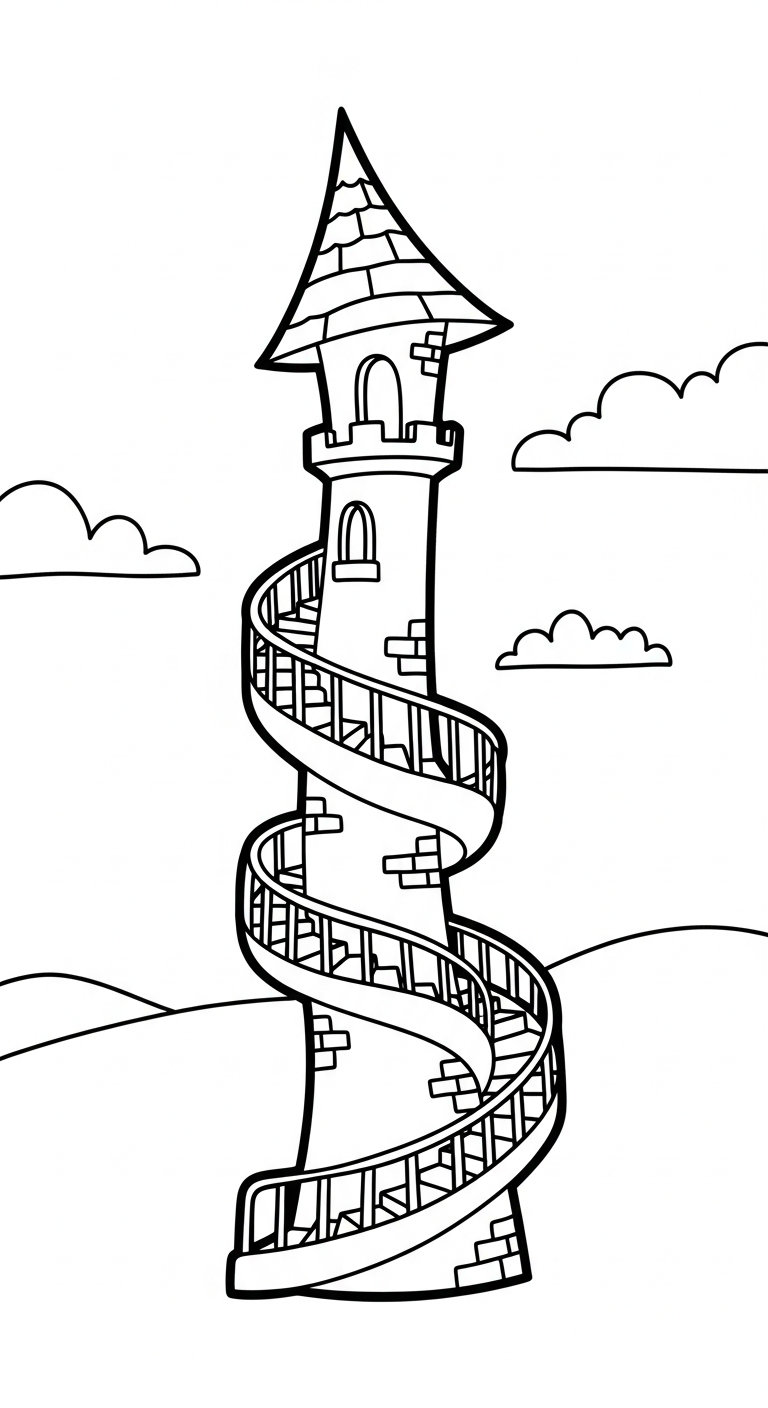 hình tô màu lâu đài cho bé 8 tuổi miễn phí