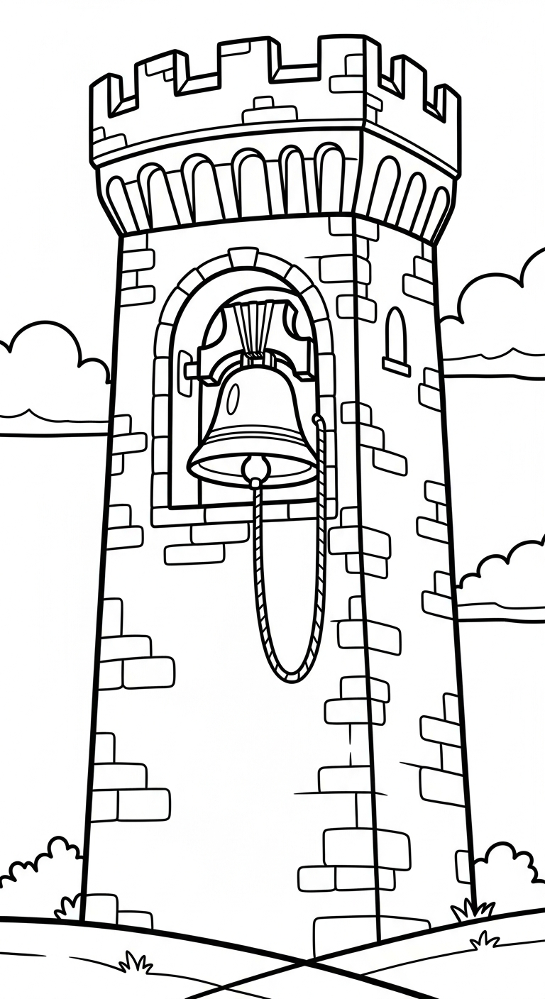hình tô màu lâu đài cho bé 3 tuổi miễn phí