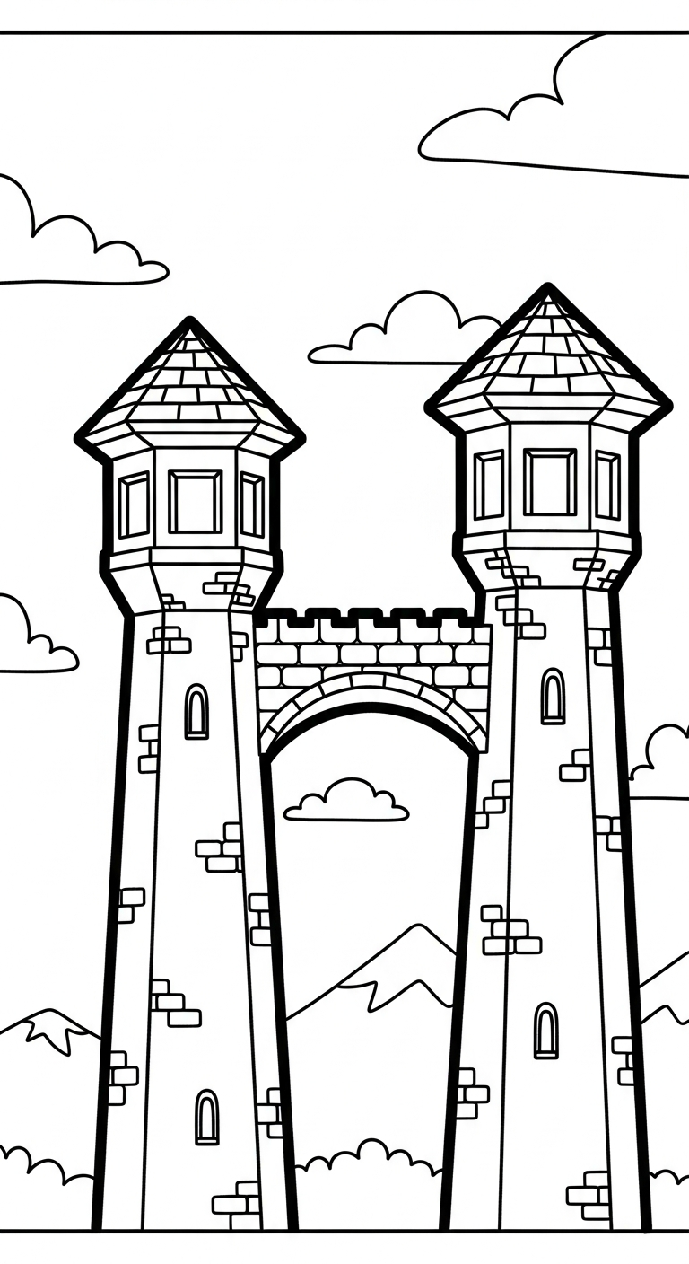 tải hình tô màu lâu đài miễn phí