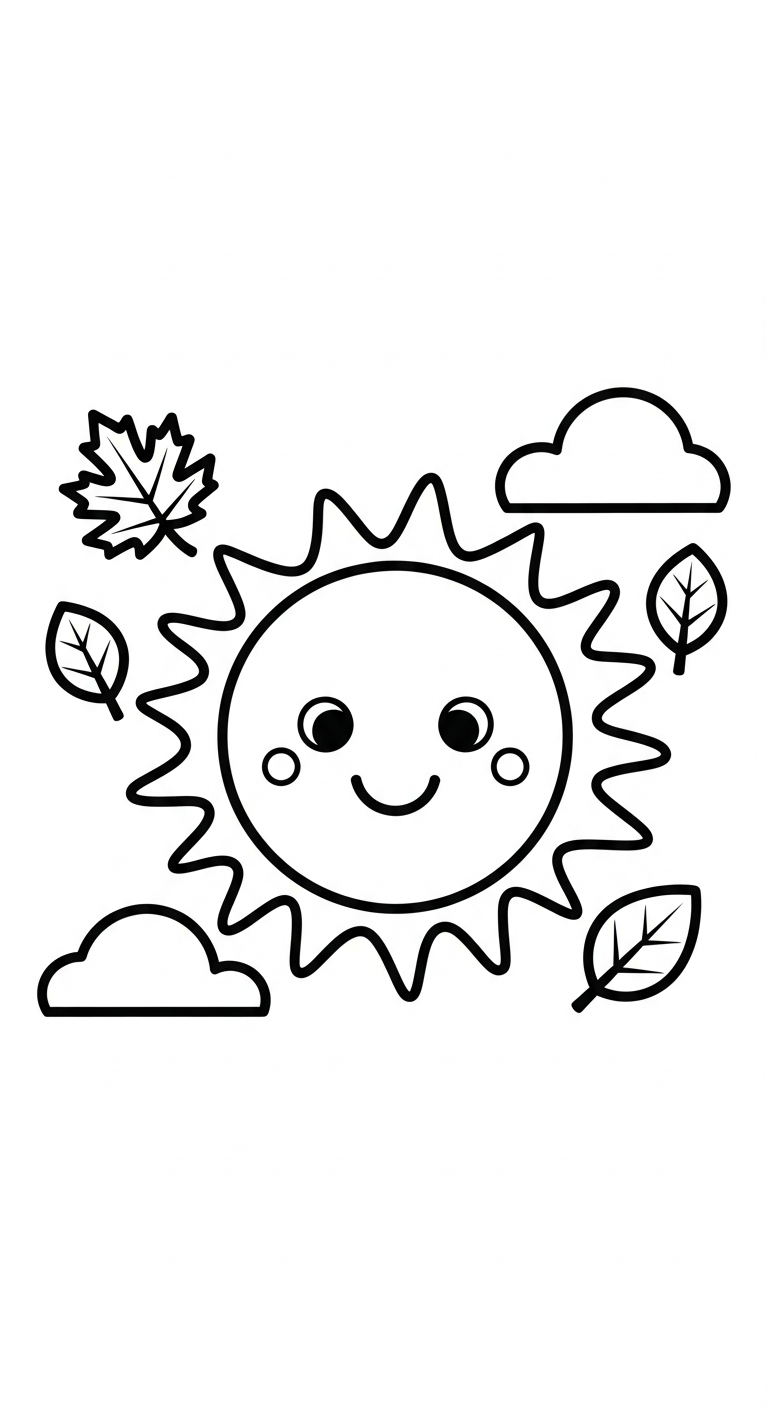 tranh tô màu mặt trời cho bé 8 tuổi