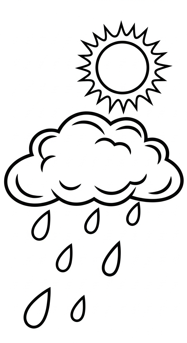 tranh tô màu mặt trời cho trẻ em