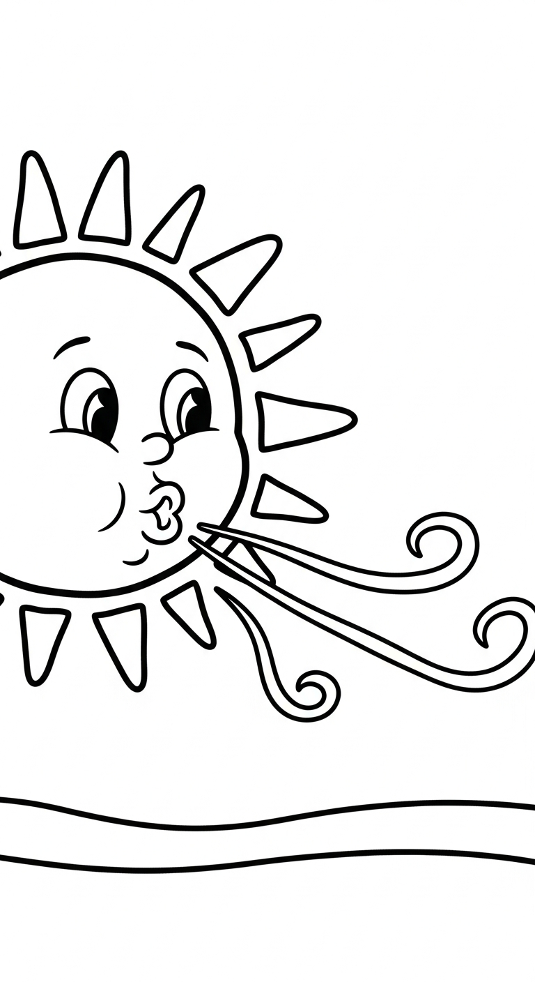 in tranh tô màu mặt trời cho bé 6 tuổi 1