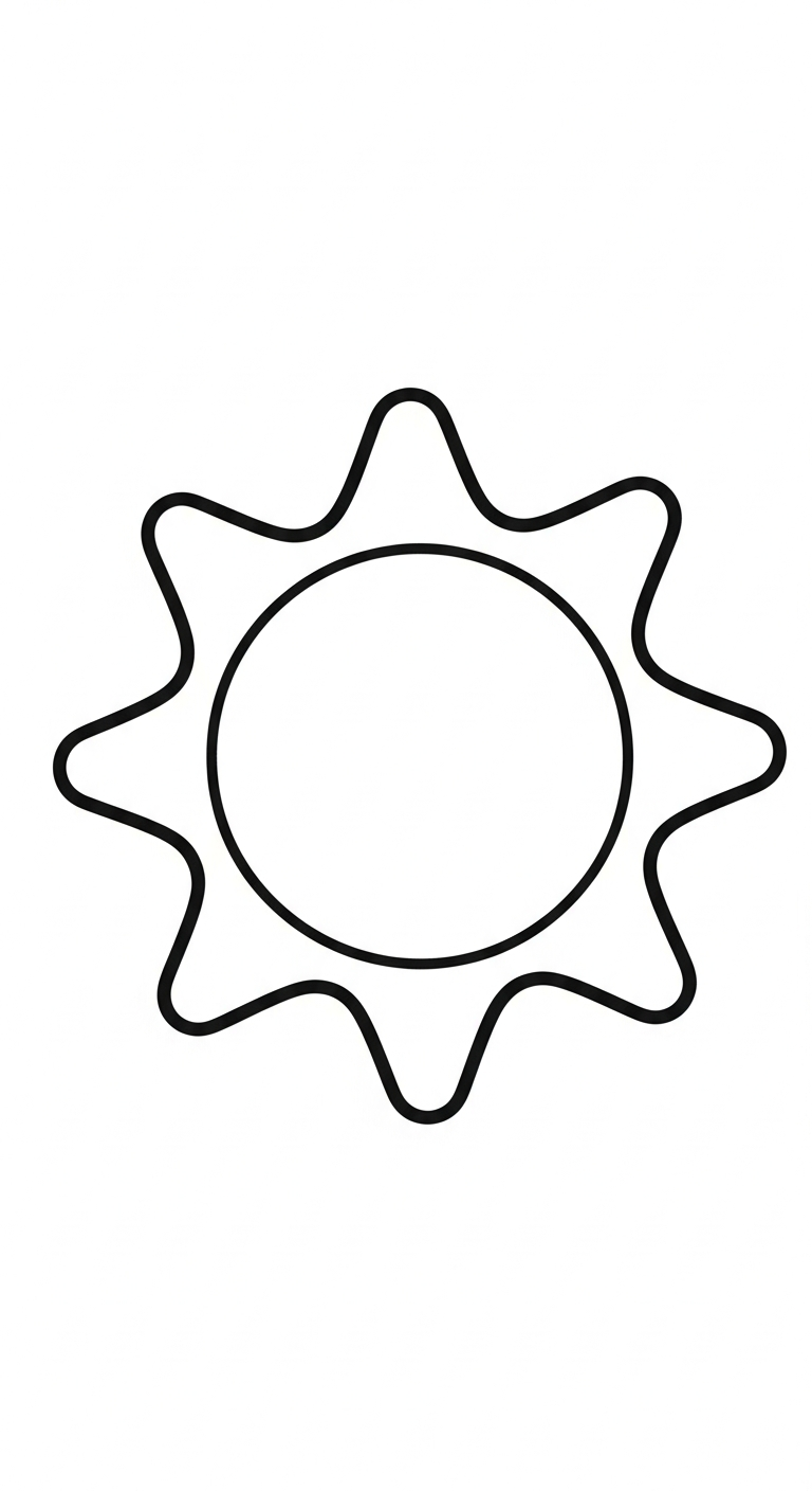 tranh tô màu mặt trời miễn phí