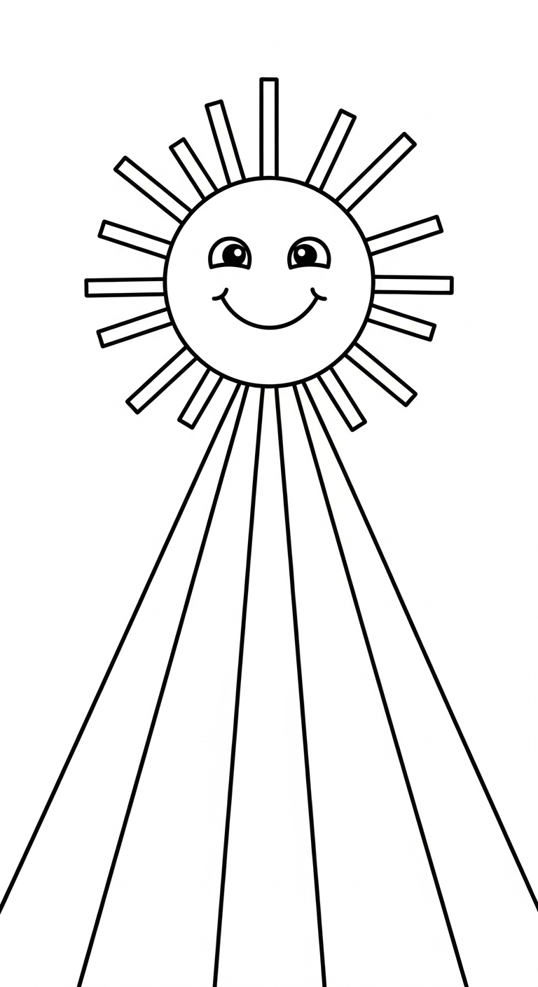 tranh tô màu mặt trời cho bé mới nhất 1