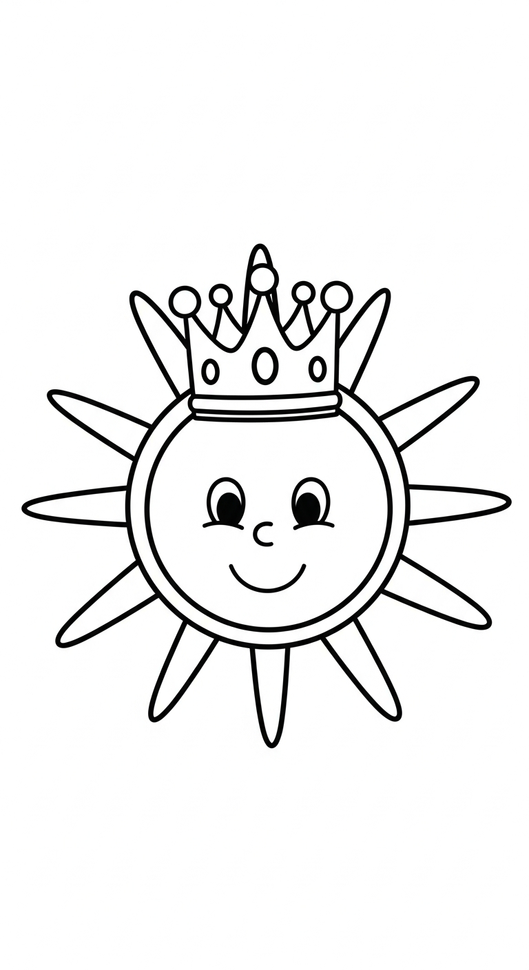 tranh tô màu mặt trời cho bé 6 tuổi