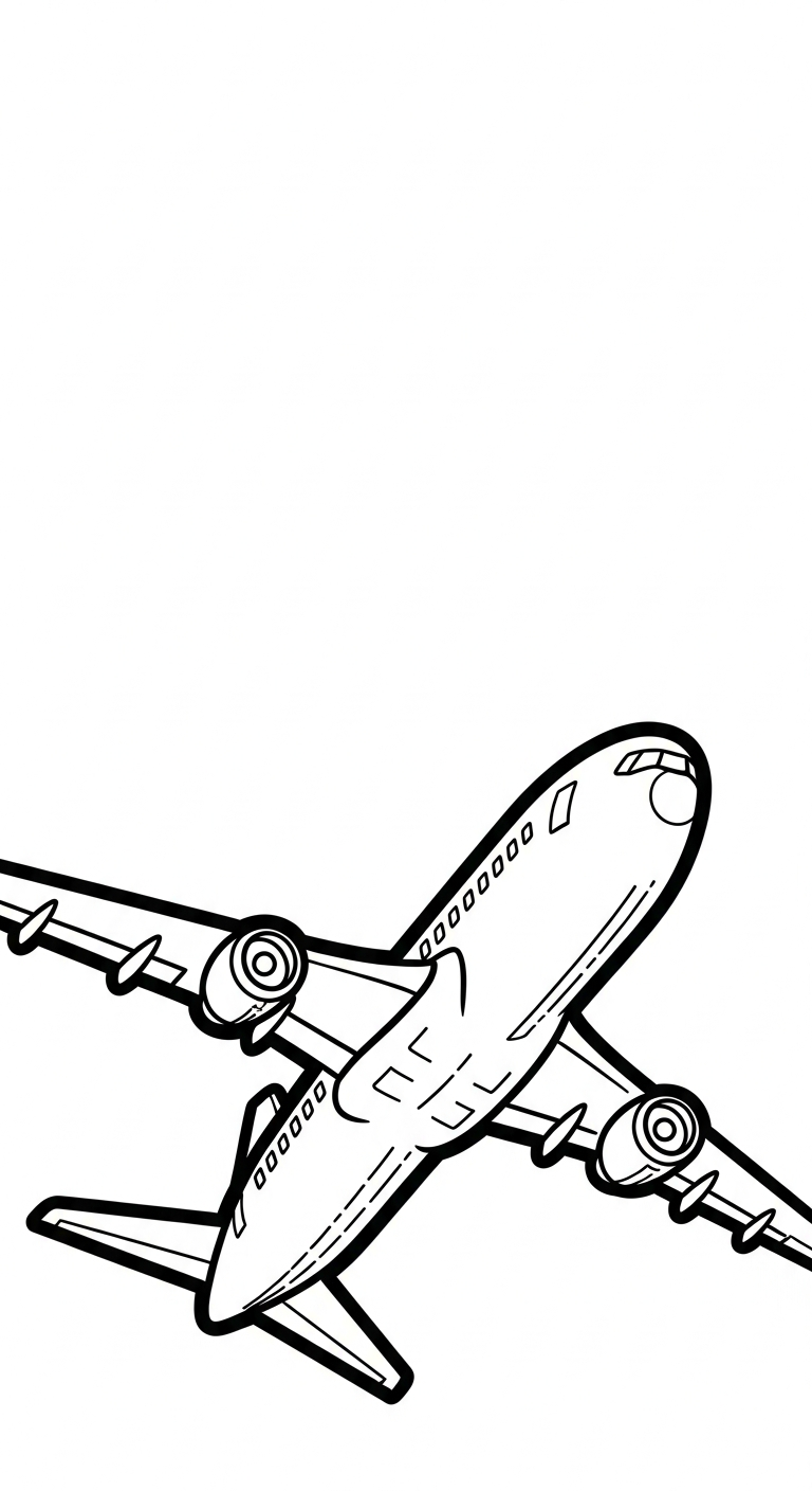 tranh tô màu máy bay cho bé mới nhất 1