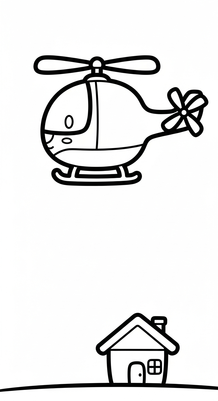 hình tô màu máy bay cho bé 5 tuổi