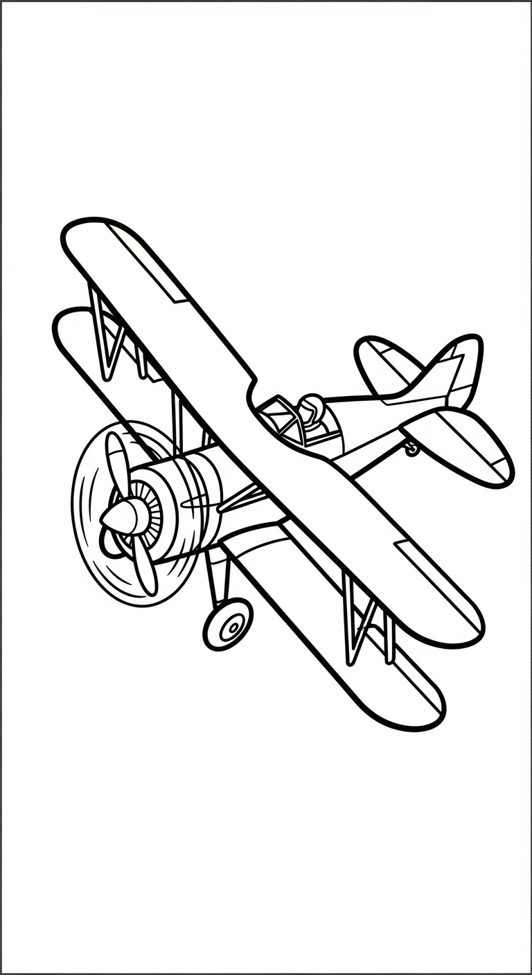 tải hình tô màu máy bay cho bé 6 tuổi