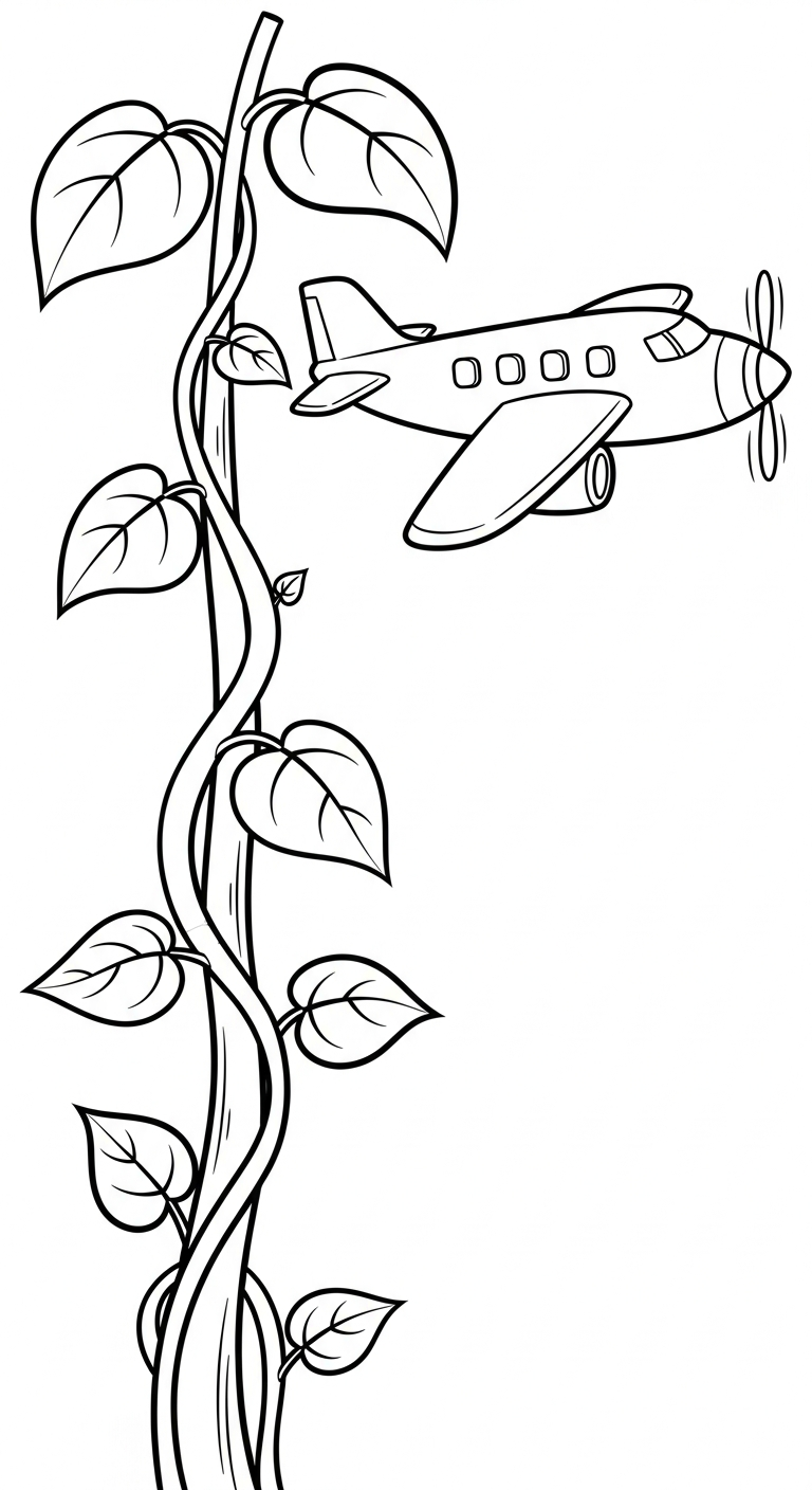 hình tô màu máy bay cho bé tải về