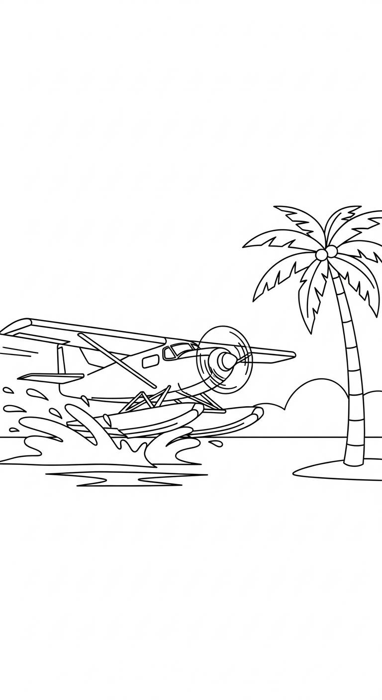 tranh tô màu máy bay miễn phí