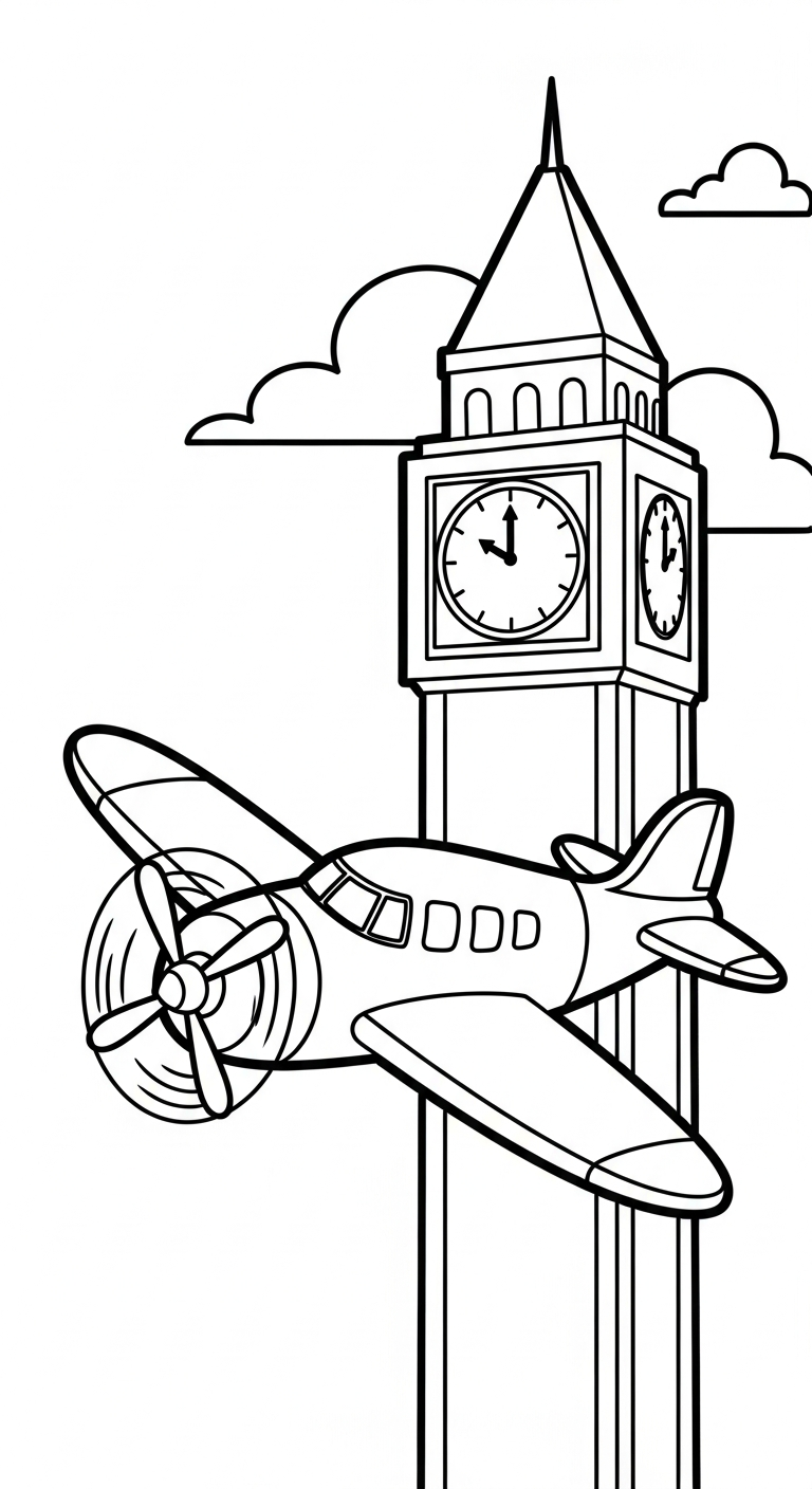 tải hình tô màu máy bay pdf