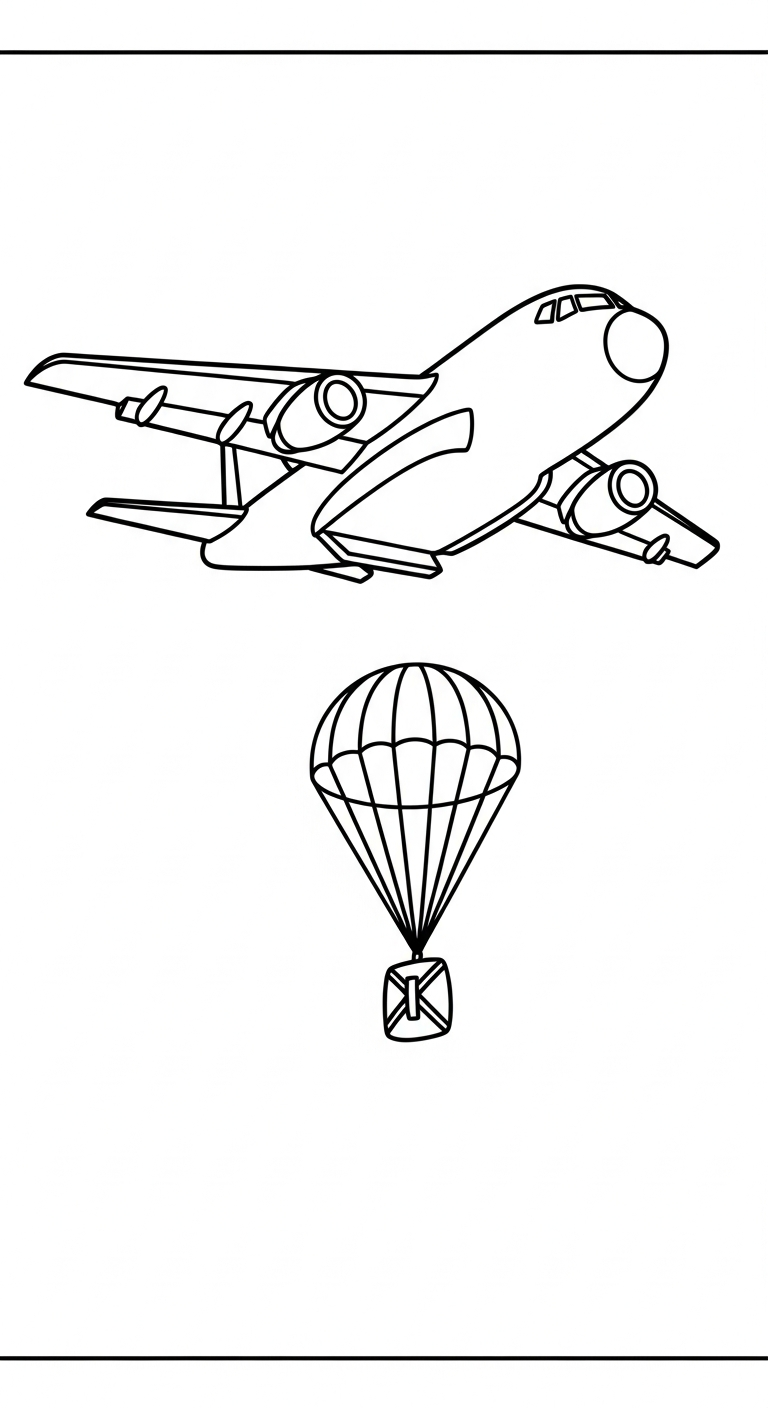 download hình tô màu máy bay cho bé