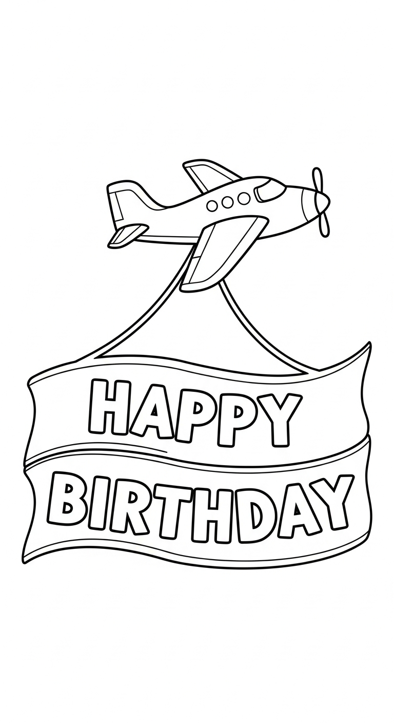 in tranh tô màu máy bay cho bé 3 tuổi