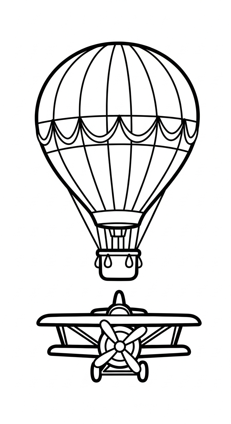 tranh tô màu máy bay cho bé mới nhất