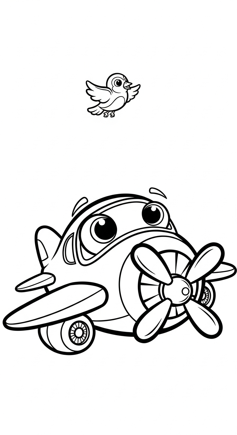 tải tranh tô màu máy bay