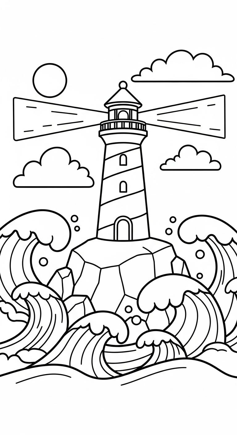 in hình tô màu ngôi nhà khổ A4