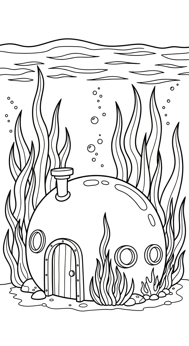 tranh tô màu ngôi nhà cho bé tải miễn phí