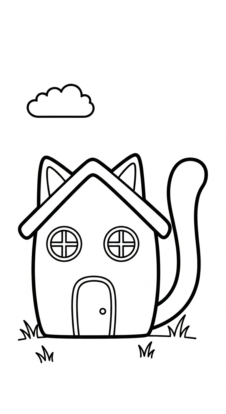 tranh tô màu ngôi nhà cho bé mới nhất