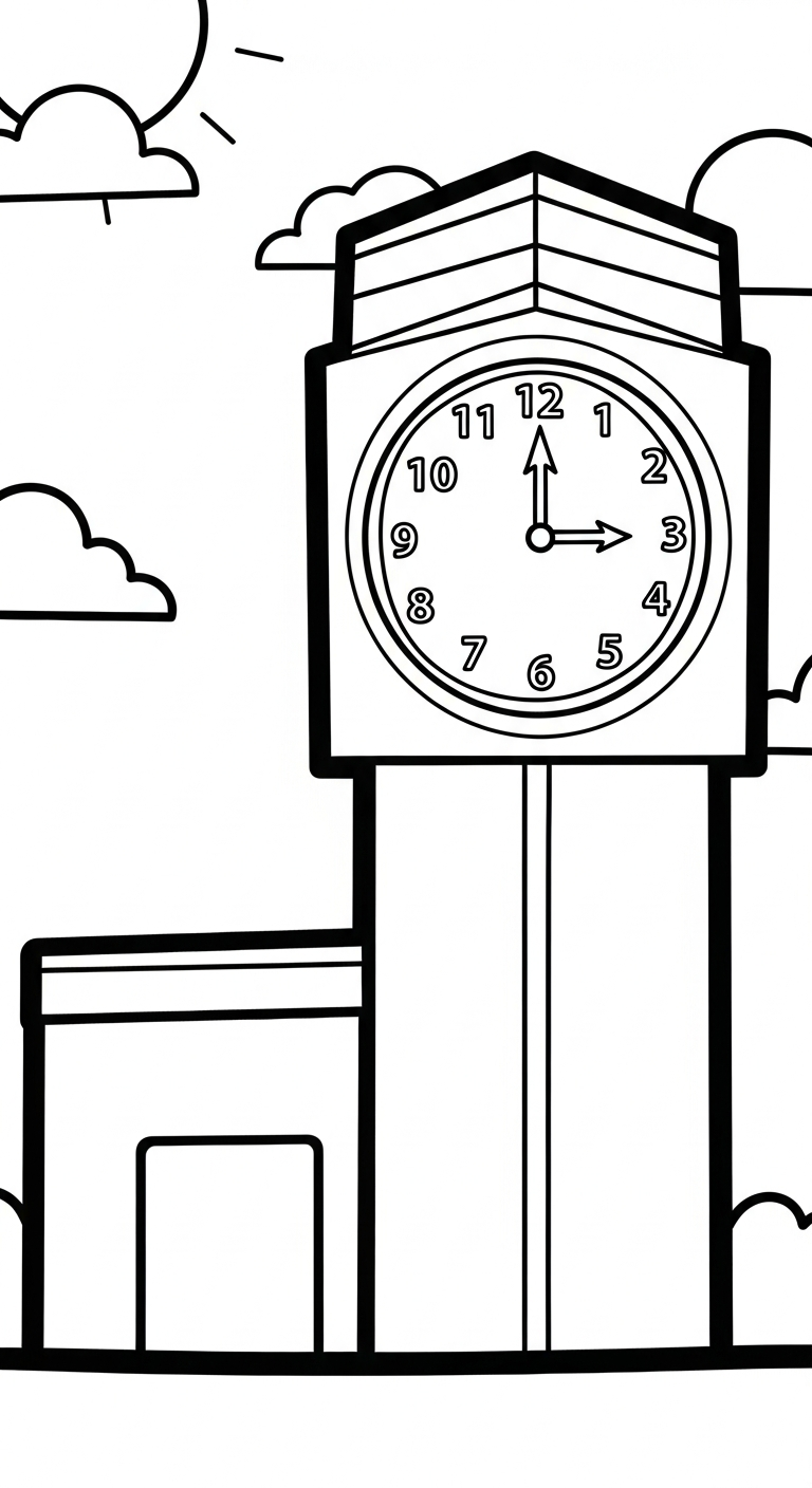 in hình tô màu ngôi nhà cho bé