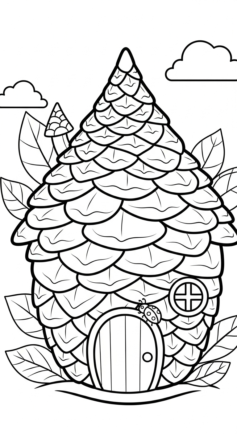 tải tranh tô màu ngôi nhà cho bé 5 tuổi 1