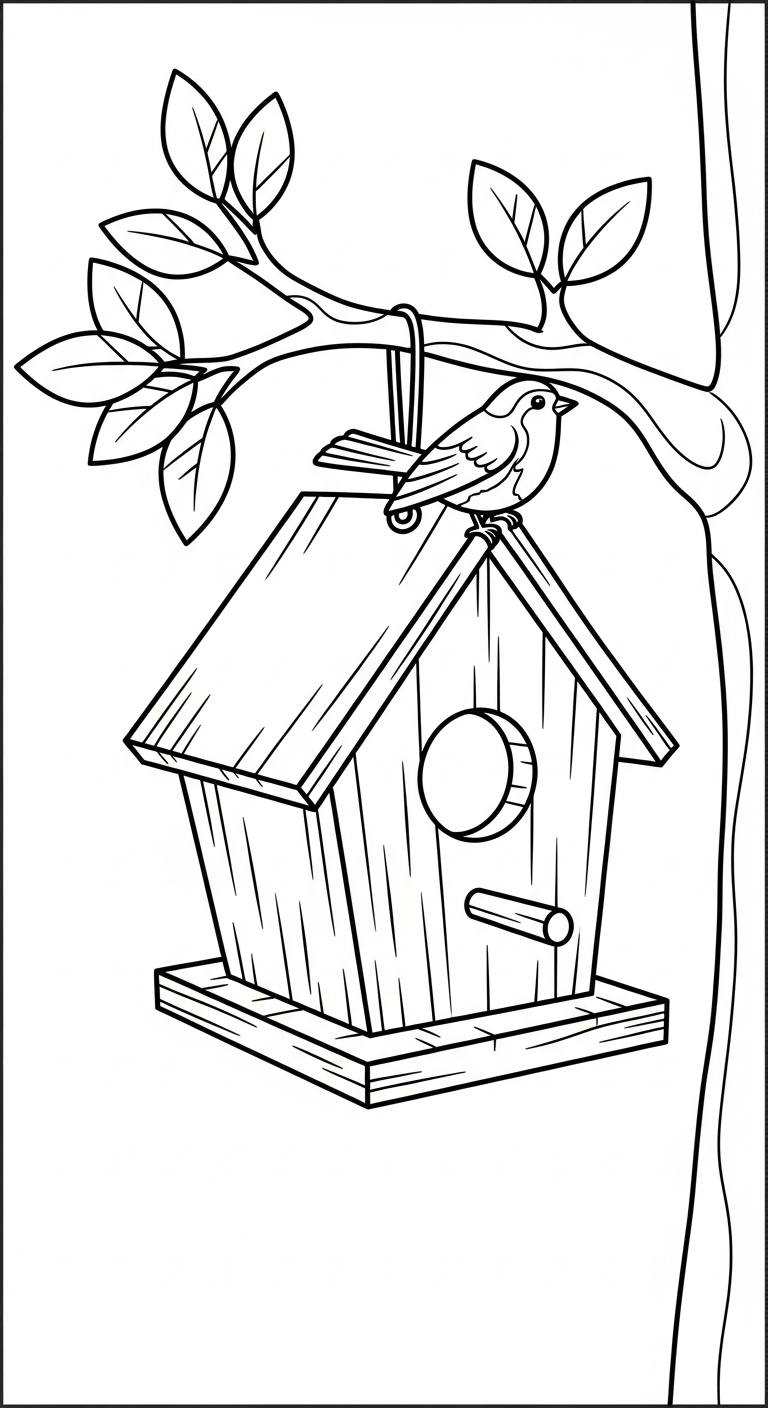 tải tranh tô màu ngôi nhà cho bé 5 tuổi 2