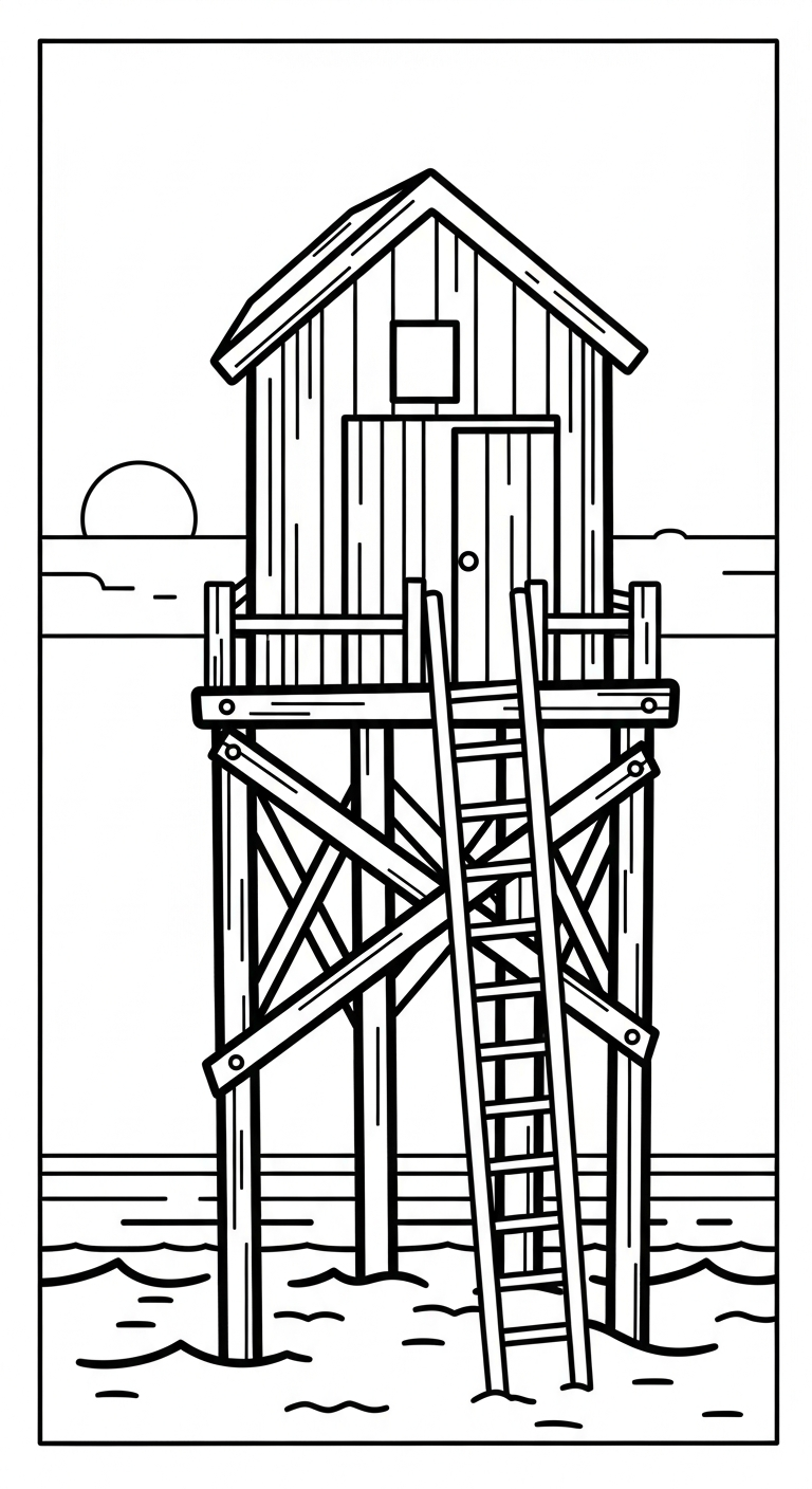 hình tô màu ngôi nhà cho bé 6 tuổi miễn phí