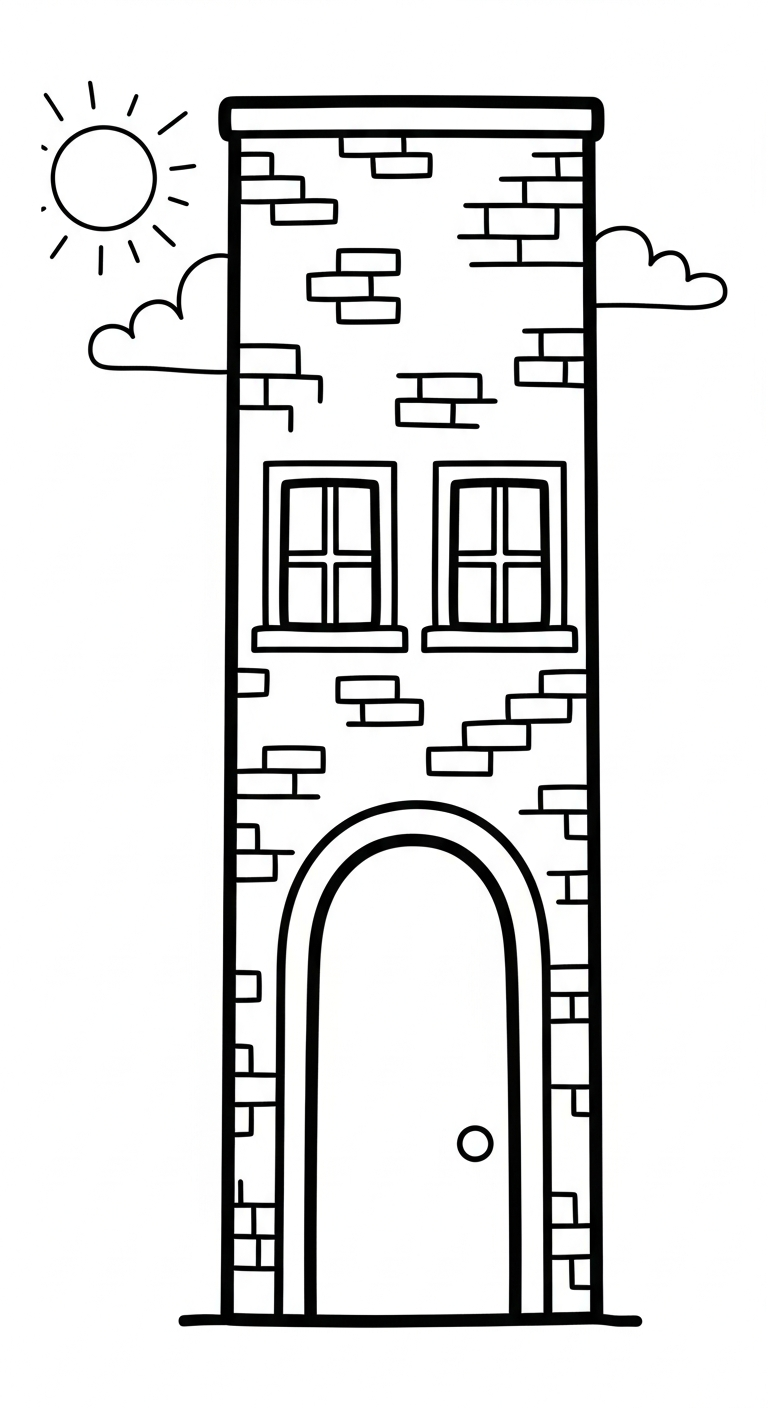 tải hình tô màu ngôi nhà cho bé 8 tuổi 2