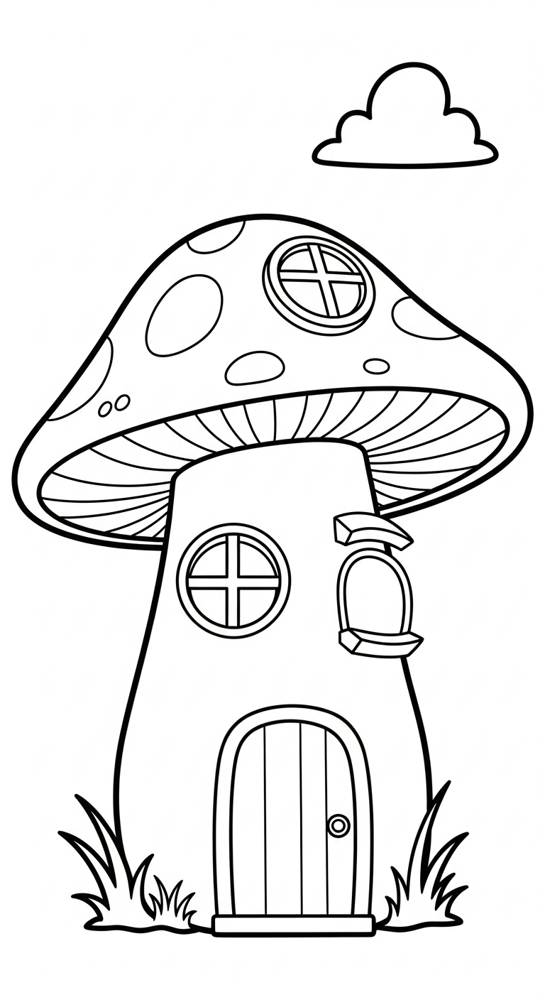 tranh tô màu ngôi nhà cho bé 8 tuổi miễn phí