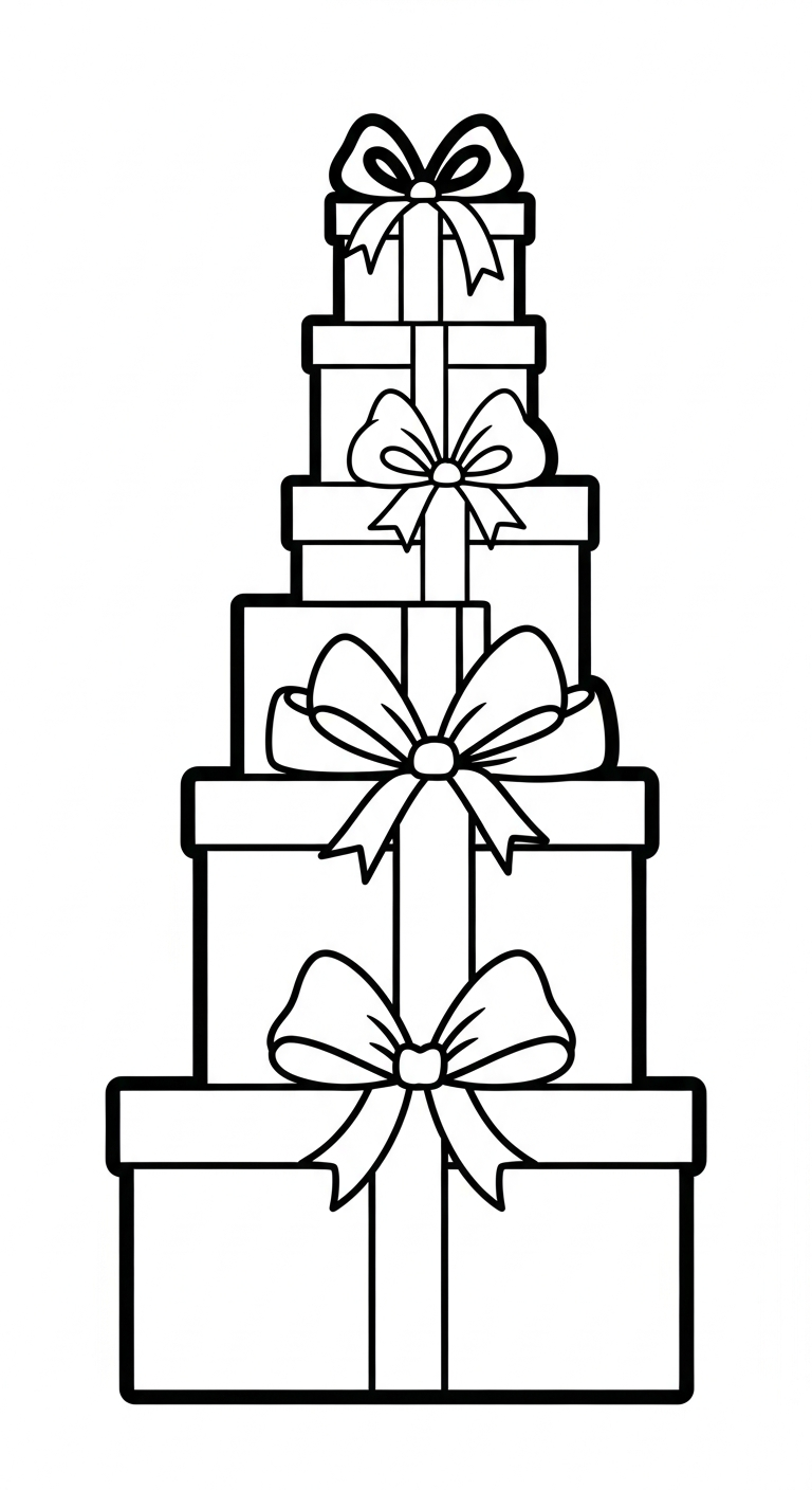 hình tô màu nơ cho bé đơn giản