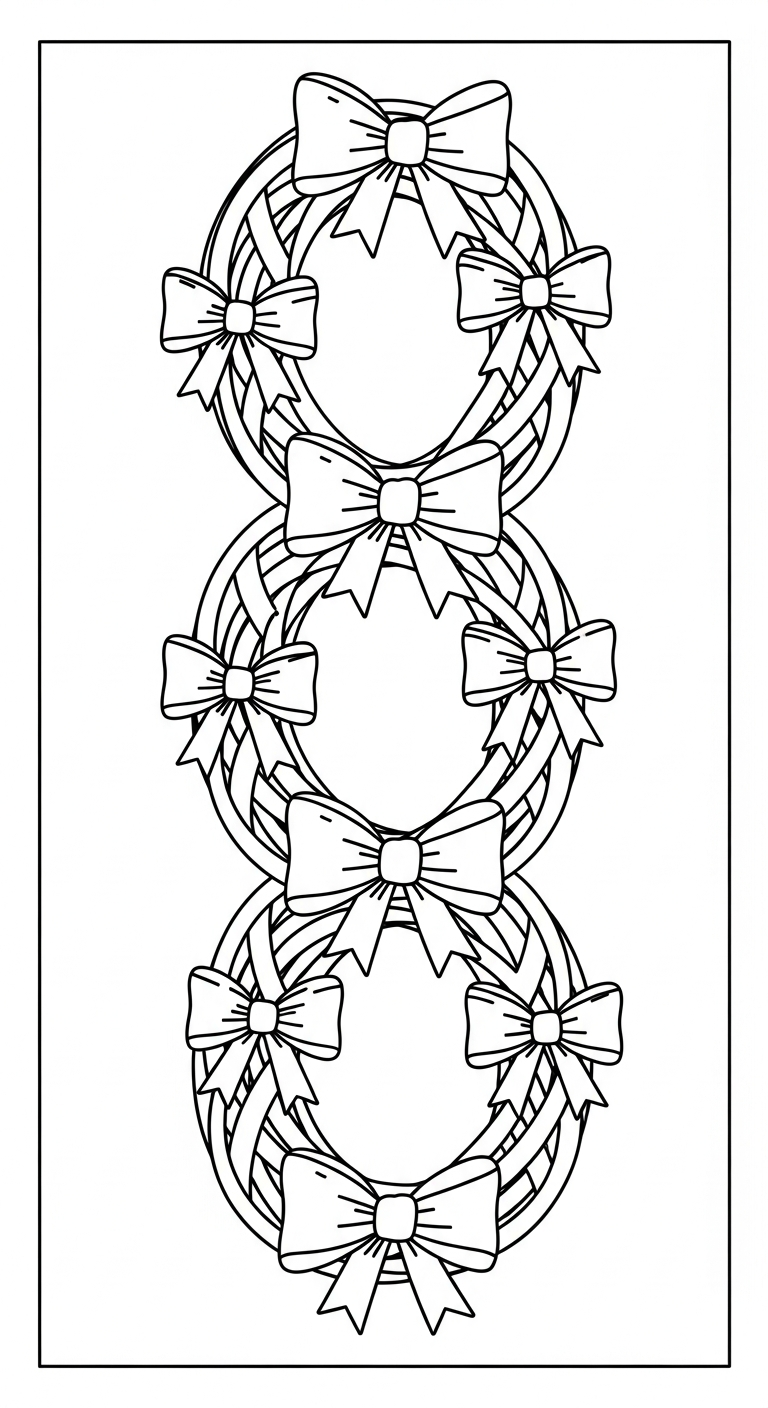 mẫu in tranh tô màu nơ cho bé