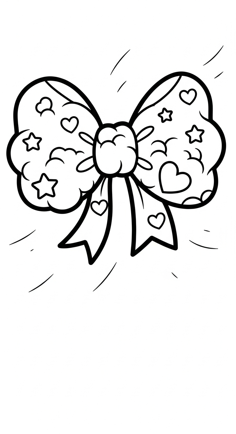 in tranh tô màu nơ