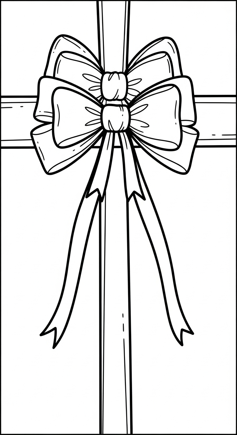 hình tô màu nơ cho bé đơn giản 1