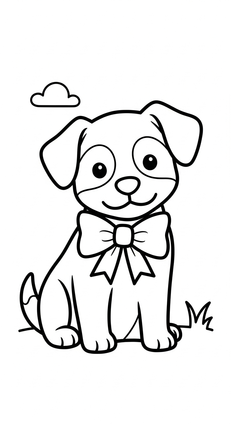 tải tranh tô màu nơ cho bé 4 tuổi