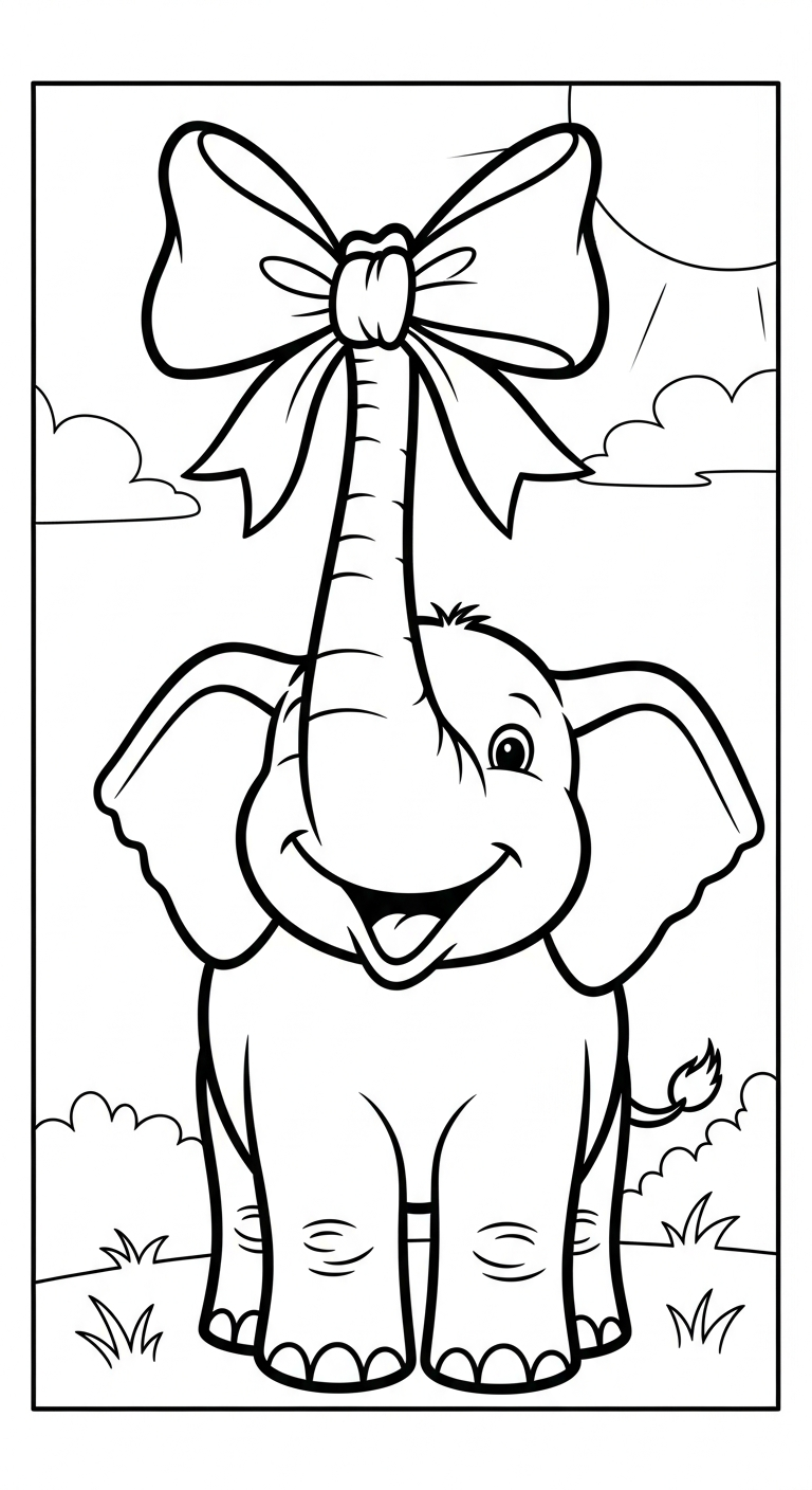 file hình tô màu nơ cho bé in