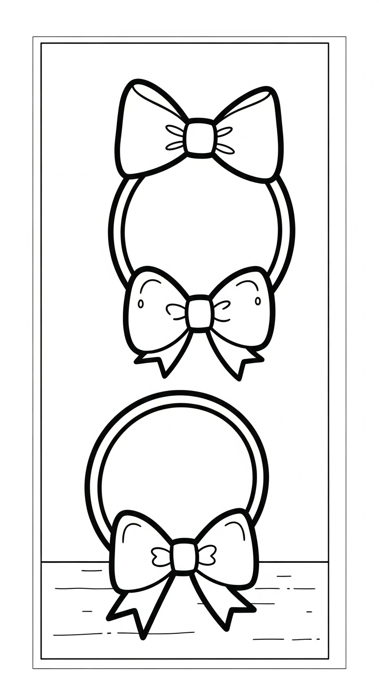 hình tô màu nơ cho bé 6 tuổi miễn phí