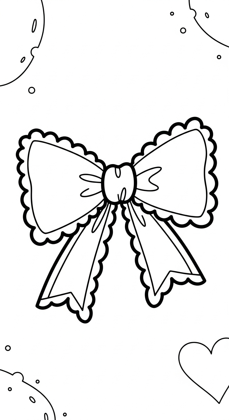 tải hình tô màu nơ cho bé 6 tuổi