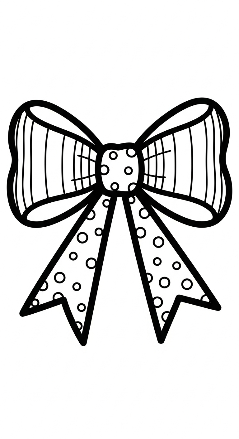 file pdf hình tô màu nơ cho bé