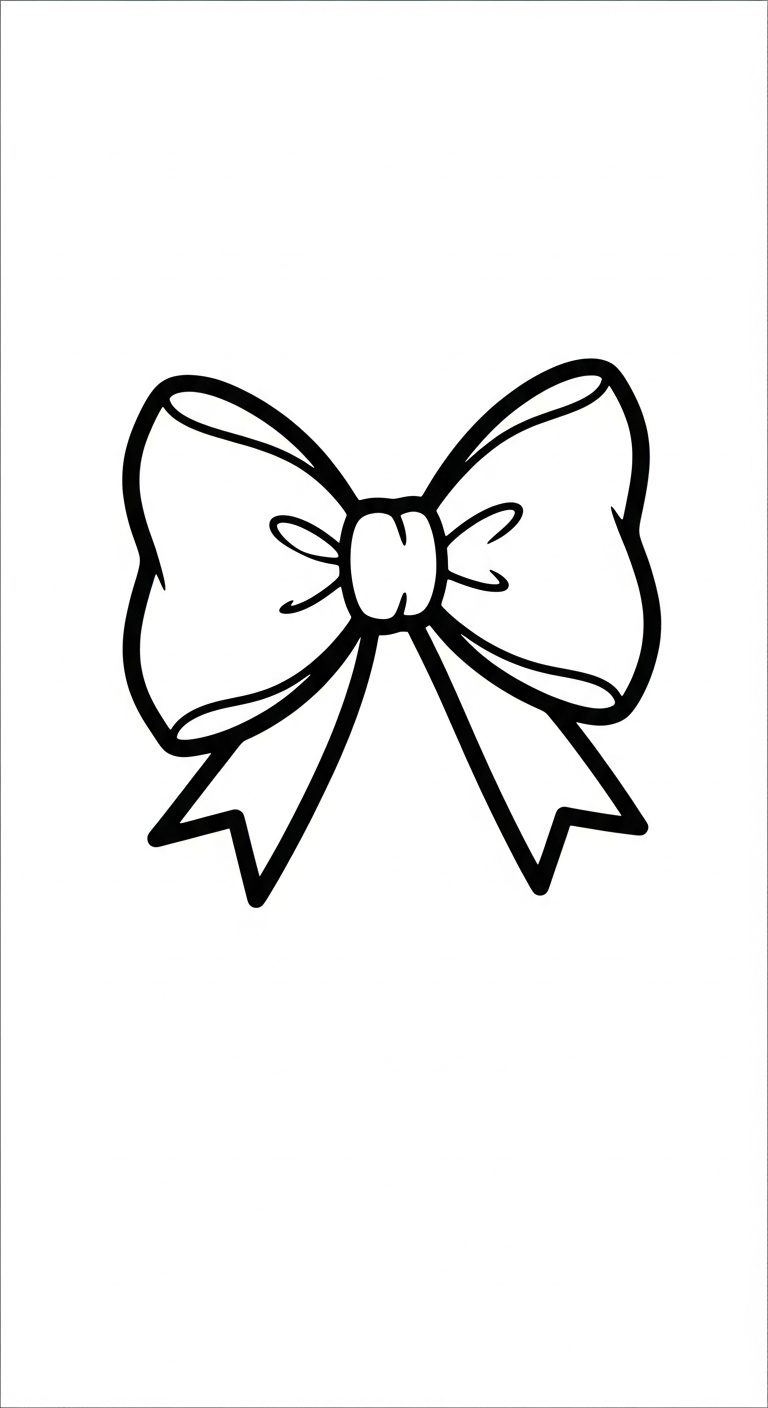 tranh tô màu nơ cho bé 3 tuổi