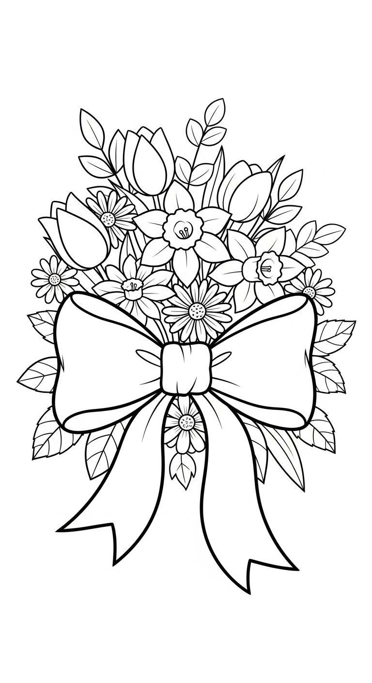 hình tô màu nơ cho bé 7 tuổi miễn phí