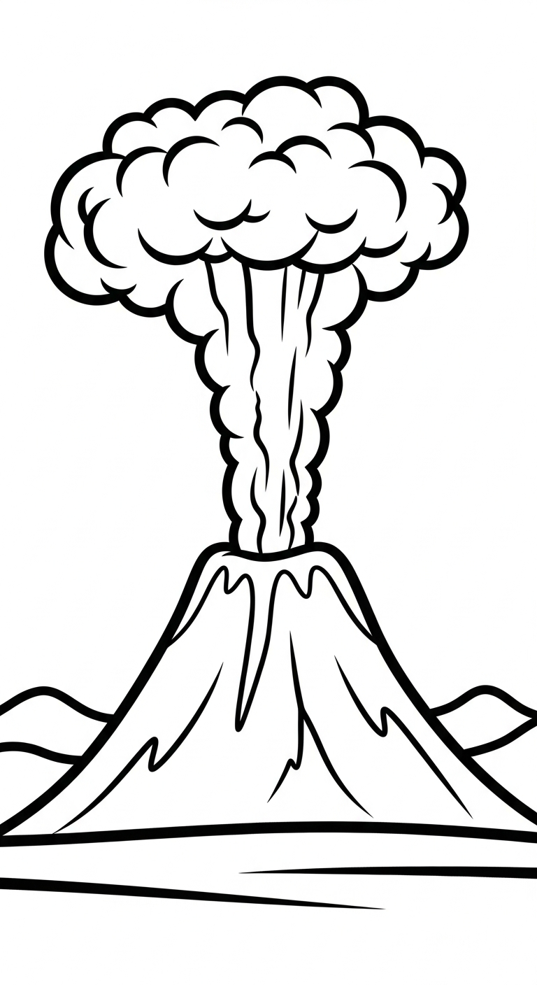 tải tranh tô màu núi lửa không mất tiền