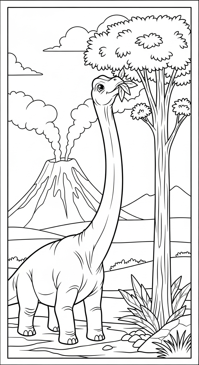 tải tranh tô màu núi lửa