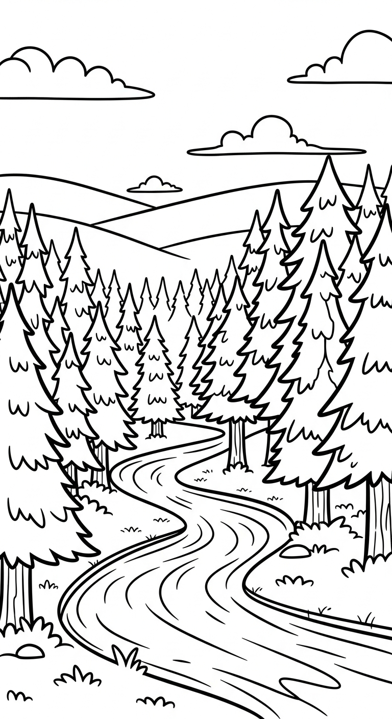 tải tranh tô màu phong cảnh cho bé 8 tuổi 1
