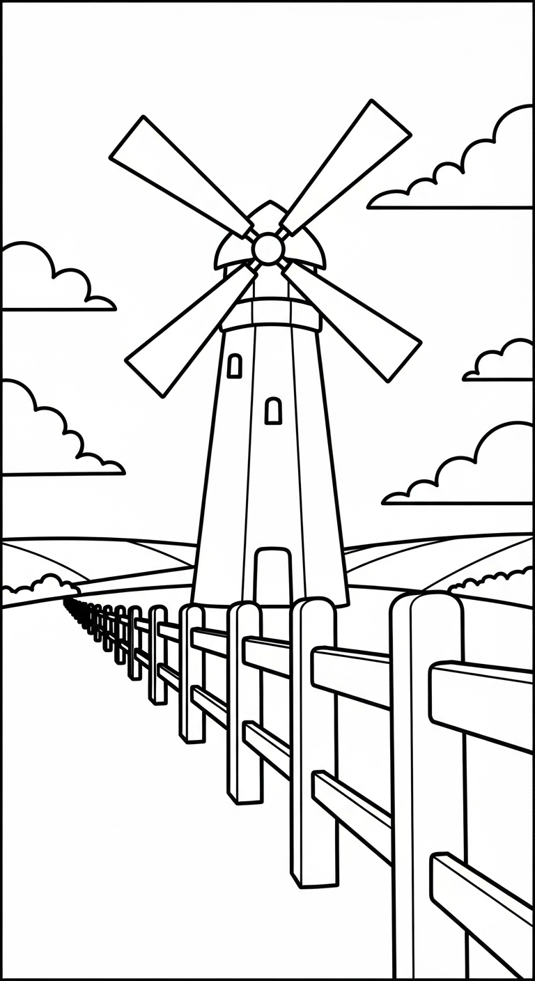 hình tô màu phong cảnh cho bé 4 tuổi miễn phí 1