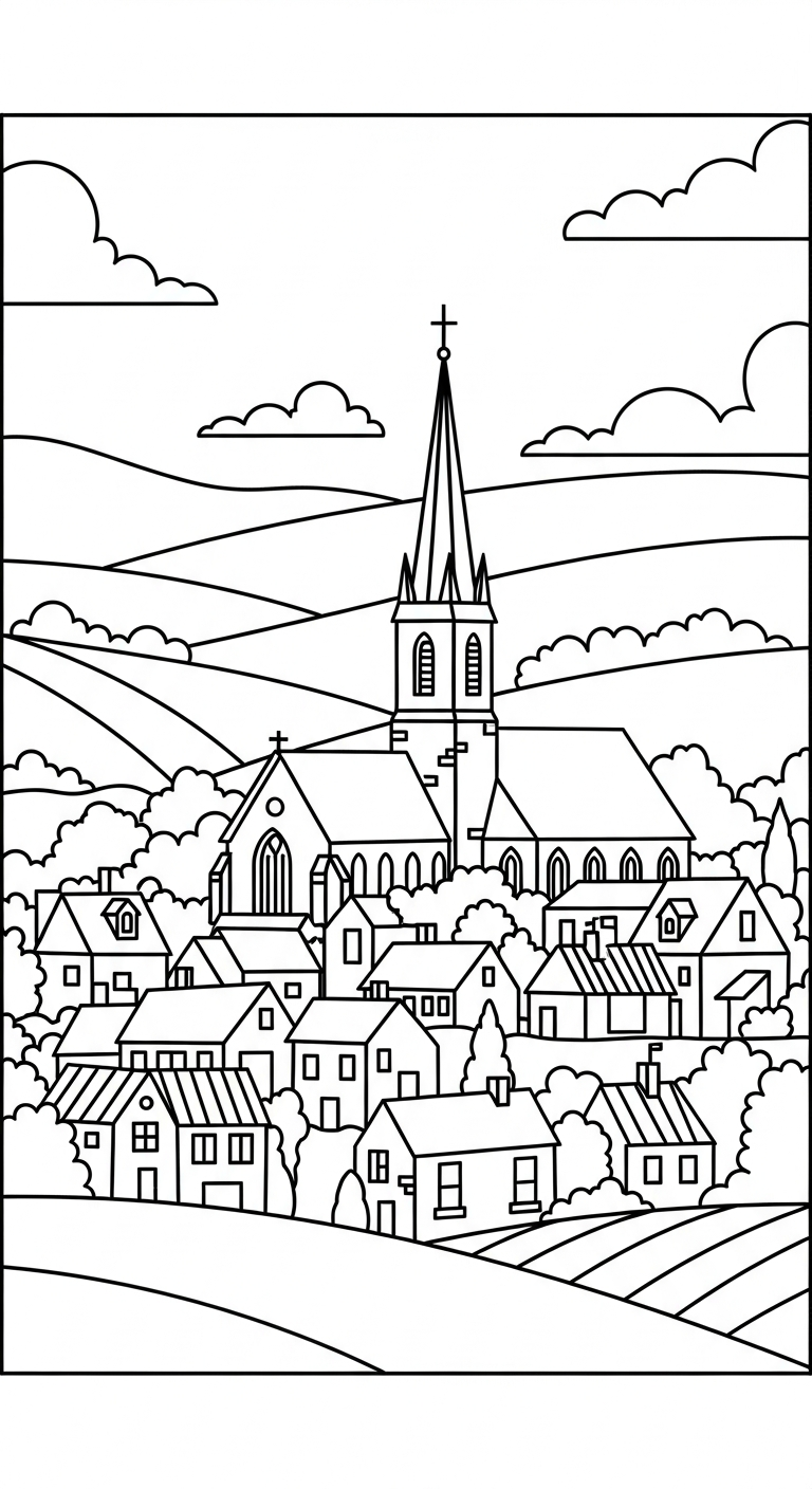 tải tranh tô màu phong cảnh cho bé 3 tuổi 1